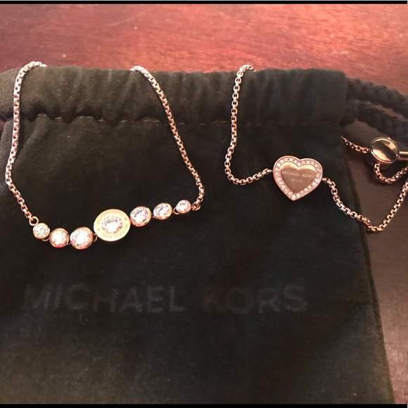 Michael Kors Rose Gold Adjustable Bracelet Set - Picture 1 of 3